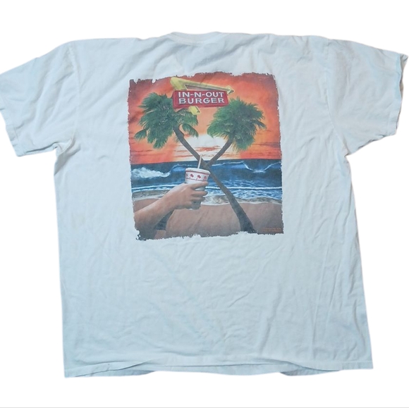 IN-N-OUT BURGER CALIFORNIA 2015 Sean Ellingson Art Gray Sunset Palms XXL - Picture 1 of 6